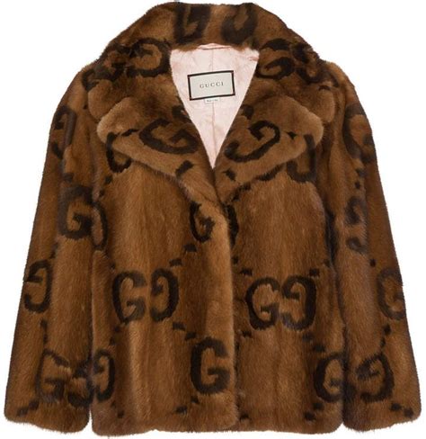 pellicce fur gucci log|gucci coats for women.